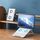 D33 2 staffa per lattamento per laptop per laptop a ventola Piegatura portatile Porta del tablet sollevabile (bianco)