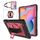 Per Samsung Galaxy Tab S6 Lite P610 Robot a colori a contrasto Custodia in silicone + PC Tablet (nero rosa rosso) Per Samsung Galaxy Tab S6 Lite P610 Robot a colori a contrasto Custodia in silicone + PC Tablet (nero rosa rosso)