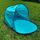 Tenda da spiaggia per tenda da sole per il tempo libero singola, colore: blu cielo addensato