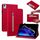 Custodia per tablet in pelle con cerniera in tinta unita Realme Pad X Skin Feel (rossa) Custodia per tablet in pelle con cerniera in tinta unita Realme Pad X Skin Feel (rossa)