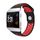 Per Fitbit Ionic Cinturino in silicone bicolore traspirante (nero rosso)