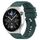 For Honor Magic Watch 2 46mm 22mm Cinturino in silicone con testa sporgente Fibbia argentata (verde scuro)
