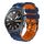 Per Huawei Watch 3 Cinturino in silicone bicolore da 22 mm con motivo calcio (blu notte + arancione) Per Huawei Watch 3 Cinturino in silicone bicolore da 22 mm con motivo calcio (blu notte + arancione)