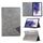 Per Samsung Galaxy Tab S8 / Tab S7 + / Tab S7 FE Custodia per tablet in pelle prismatica (grigio) Per Samsung Galaxy Tab S8 / Tab S7 + / Tab S7 FE Custodia per tablet in pelle prismatica (grigio)