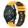 Per Huawei Watch GT2 42mm 20mm Cinturino in silicone bicolore a scacchi (giallo + nero)
