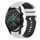 Per Huawei Watch 2 Cinturino in silicone bicolore a scacchi da 20 mm (bianco + nero)