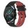 Per Huawei Watch 2 Cinturino in silicone bicolore a scacchi da 20 mm (nero + rosso)