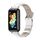 Per Huawei Band 7/7 NFC MIJOBS Cinturino in pelle di vacchetta (argento bianco)