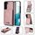 Per Samsung Galaxy S22 + 5G N.Bekus Vertical Flip Card Slot RFID Phone Case (oro rosa) Per Samsung Galaxy S22 + 5G N.Bekus Vertical Flip Card Slot RFID Phone Case (oro rosa)