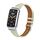 Per Xiaomi Mi Band 7 Pro Collage Cinturino in pelle con struttura in metallo a vita piccola (bianco caldo) Per Xiaomi Mi Band 7 Pro Collage Cinturino in pelle con struttura in metallo a vita piccola (bianco caldo)