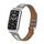 Per Xiaomi Mi Band 7 Pro Collage Cinturino in pelle con struttura in metallo a vita piccola (grigio) Per Xiaomi Mi Band 7 Pro Collage Cinturino in pelle con struttura in metallo a vita piccola (grigio)