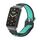 Per Xiaomi Mi Band 7 Pro Cinturino in silicone con struttura in metallo (nero + ciano) Per Xiaomi Mi Band 7 Pro Cinturino in silicone con struttura in metallo (nero + ciano)