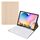 Custodia in pelle per tastiera Bluetooth con cappuccio rotondo con slot per penna, senza touchpad per Samsung Galaxy Tab S7 (tastiera oro + bianca) Custodia in pelle per tastiera Bluetooth con cappuccio rotondo con slot per penna, senza touchpad per Samsung Galaxy Tab S7 (tastiera oro + bianca)