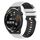 Per Huawei Watch GT Runner 22mm Cinturino in silicone bicolore a scacchi (bianco + nero)