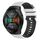 Per Huawei Watch GT 2E Cinturino in silicone bicolore a scacchi da 22 mm (bianco + nero)