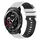 Cinturino per orologio in silicone bicolore a scacchi da 22 mm For Honor Watch GS Pro (bianco + nero)