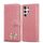 Per Samsung Galaxy S22 5G Custodia per telefono in pelle con polvere glitterata (rosa rossa) Per Samsung Galaxy S22 5G Custodia per telefono in pelle con polvere glitterata (rosa rossa)