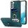 Per Samsung Galaxy S22 5G Custodia in pelle vintage patch con supporto ad anello (blu) Per Samsung Galaxy S22 5G Custodia in pelle vintage patch con supporto ad anello (blu)
