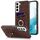 Per Samsung Galaxy S22 5G Custodia in pelle vintage patch con supporto ad anello (marrone) Per Samsung Galaxy S22 5G Custodia in pelle vintage patch con supporto ad anello (marrone)