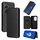 Per Asus Zenfone 9 Custodia per cellulare in pelle con struttura in fibra di carbonio (nera) Per Asus Zenfone 9 Custodia per cellulare in pelle con struttura in fibra di carbonio (nera)