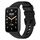 Per cinturino in pelle Xiaomi Mi Band 7 Pro Litchi Texture (nero)