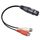3714 Cavo audio XLR da 3 pin femmina a 2 x RCA femmina, lunghezza: 20 cm