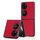 Per Huawei P50 Pocket Plain Skin Litchi Texture Phone Case (rosso)