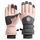 1 paio di guanti da dita caldi per sport da ciclismo all'aperto e antivento, stile: tipo femminile (grigio rosa)