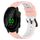 Per Garmin Forerunner 158 20mm Cinturino in silicone poroso bicolore (rosa + bianco) Per Garmin Forerunner 158 20mm Cinturino in silicone poroso bicolore (rosa + bianco)