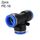 PE-16 LAIZE 10 pezzi PBT plastica Tee Joint pneumatico raccordo rapido connettore