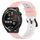 Per Huawei Watch GT Runner 22mm Cinturino in silicone poroso bicolore (rosa + bianco) Per Huawei Watch GT Runner 22mm Cinturino in silicone poroso bicolore (rosa + bianco)