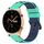 Cinturino per orologio For Honor Watch GS 3 22 mm in silicone poroso bicolore (verde lime + blu)