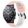 Per Xiaomi MI Watch S1 22mm Cinturino in silicone poroso bicolore (rosa + bianco)