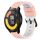 Per Xiaomi MI Watch Color 2 22mm Cinturino in silicone poroso bicolore (rosa + bianco) Per Xiaomi MI Watch Color 2 22mm Cinturino in silicone poroso bicolore (rosa + bianco)