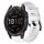 Per cinturino in silicone a tinta unita con fibbia in metallo Garmin Fenix 7 (bianco)