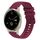 Per Garmin Venu 2S Cinturino per orologio in silicone a tinta unita ondulato da 18 mm (rosso vino) Per Garmin Venu 2S Cinturino per orologio in silicone a tinta unita ondulato da 18 mm (rosso vino)