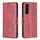 Per Samsung Galaxy S23 + 5G Custodia in pelle con struttura in pelle di agnello (rosso) Per Samsung Galaxy S23 + 5G Custodia in pelle con struttura in pelle di agnello (rosso)