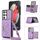 Per Samsung Galaxy S21 Custodia per telefono in pelle RFID ultra tripla con cordino (viola) Per Samsung Galaxy S21 Custodia per telefono in pelle RFID ultra tripla con cordino (viola)