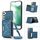 Per Samsung Galaxy S21 + Custodia per telefono in pelle RFID a tre pieghe con cordino (blu) Per Samsung Galaxy S21 + Custodia per telefono in pelle RFID a tre pieghe con cordino (blu)