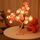 SJ-SD042 Luce decorativa per feste di Natale a LED con albero di rose, stile: base non staccabile (bianco caldo)