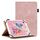 Per 8 pollici Life Tree Pattern Flip Custodia per tablet in pelle universale (oro rosa)