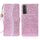 Per Samsung Galaxy S23 + 5G Custodia per telefono in pelle con polvere glitterata (rosa) Per Samsung Galaxy S23 + 5G Custodia per telefono in pelle con polvere glitterata (rosa)
