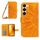 Per Samsung Galaxy S23 5G Skin Feel Sun Flower Pattern Flip Custodia in pelle per telefono con cordino (giallo)