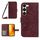 Per Samsung Galaxy S23 + 5G Skin Feel Sun Flower Pattern Flip Custodia in pelle per telefono con cordino (vino rosso) Per Samsung Galaxy S23 + 5G Skin Feel Sun Flower Pattern Flip Custodia in pelle per telefono con cordino (vino rosso)