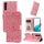 Per Samsung Galaxy S23 + 5G Custodia in pelle di girasole goffrata (rosa)
