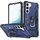 Custodia per telefono con supporto ad anello per Samsung Galaxy S22 Ultra 5G (blu) Custodia per telefono con supporto ad anello per Samsung Galaxy S22 Ultra 5G (blu)