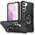 Per Samsung Galaxy S21 Ultra 5G Custodia per telefono con anello (nero)