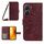 Per Asus ZenFone 9 Skin Feel Sun Flower Pattern Flip Custodia in pelle per telefono con cordino (vino rosso) Per Asus ZenFone 9 Skin Feel Sun Flower Pattern Flip Custodia in pelle per telefono con cordino (vino rosso)