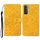 Per Samsung Galaxy S23 + 5G Custodia per telefono in pelle con motivo goffrato in stile etnico (giallo) Per Samsung Galaxy S23 + 5G Custodia per telefono in pelle con motivo goffrato in stile etnico (giallo)