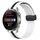 Per Huawei Watch 3 Pro Nuovo cinturino in silicone pieghevole con chiusura magnetica da 22 mm (bianco + nero)
